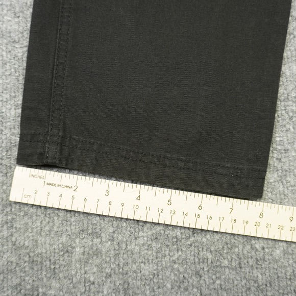 NEW Von Dutch Carpenter Pants Mens 36x30 Black Double Knee Canvas Logo Y2K - Picture 7 of 16